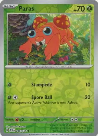 151 Set Paras #46/165 reverse holo