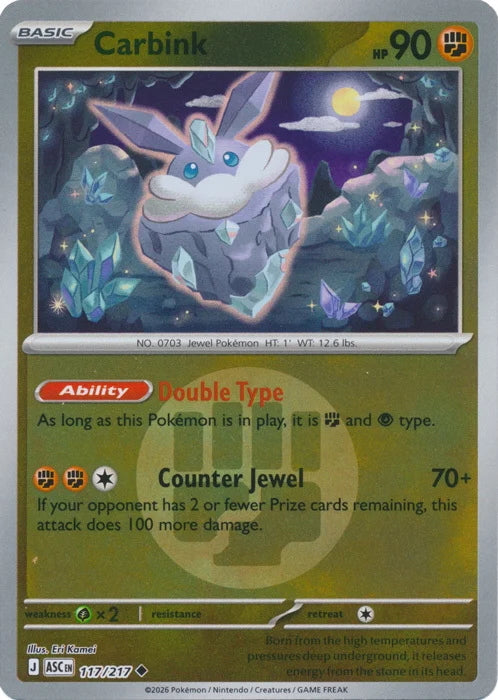 Ascended Heroes Carbink #117/217 Reverse Holo