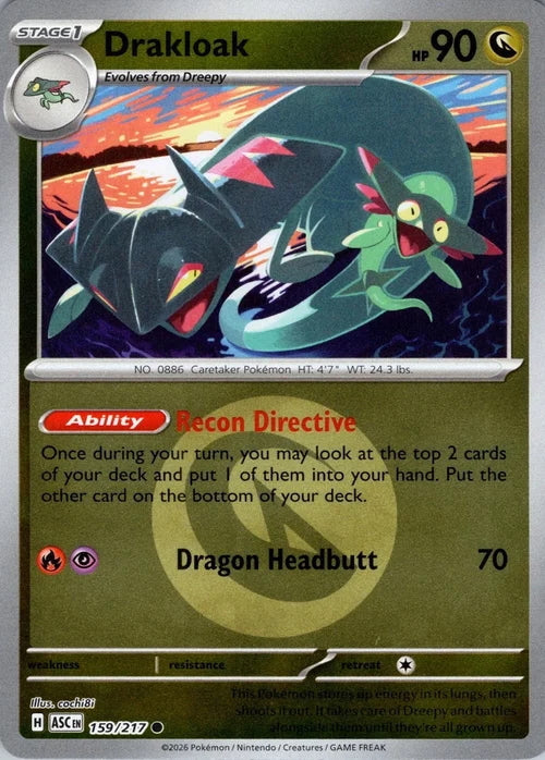 Ascended Heroes Drakloak #159/217 Reverse Holo