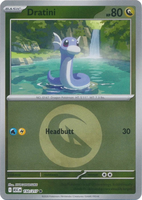Ascended Heroes Dratini #150/217 Reverse Holo