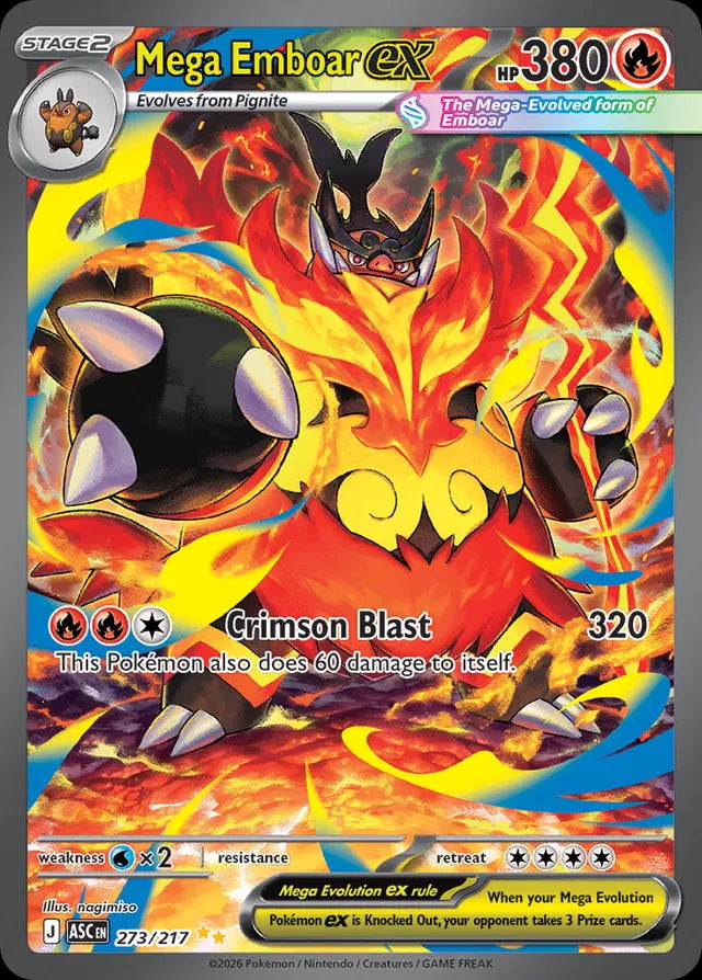 Ascended Heroes Mega Emboar ex #273/217