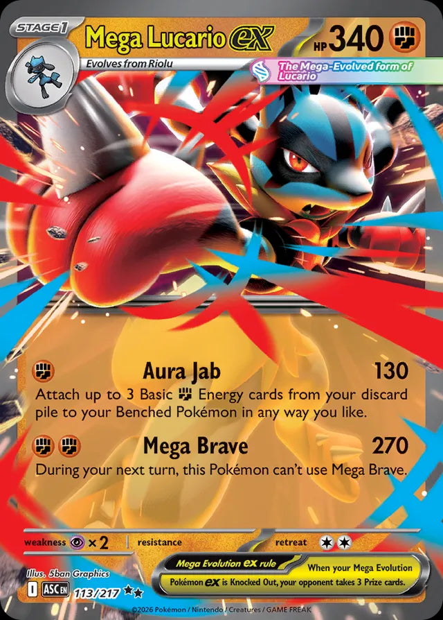 Ascended Heroes Mega Lucario ex #113/217