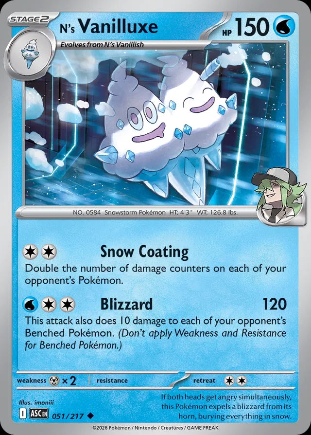 Ascended Heroes N’s Vanilluxe #051/217