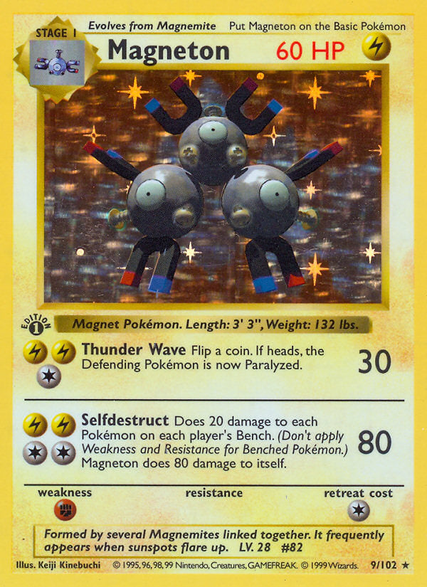 Base set Holo Magneton #9/102 first edition