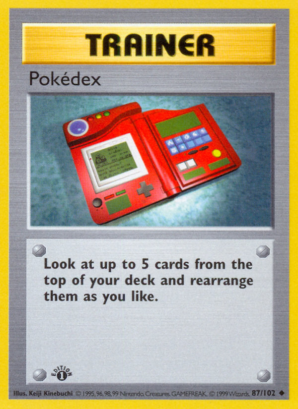 Base set Pokédex #87/102 first edition