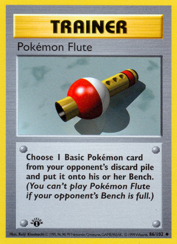 Base set Pokémon Flute #86/102 first edition