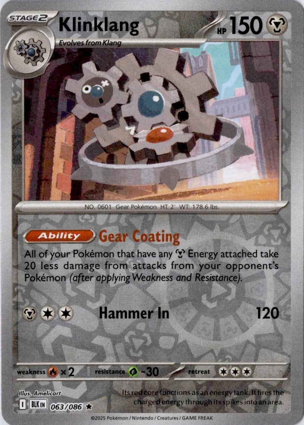 Black Bolt Klinklang #63/86 reverse holo