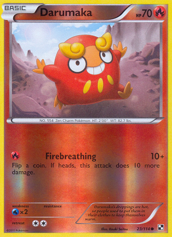 Black & White Darumaka #23/114 reverse holo
