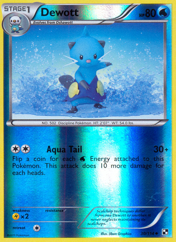 Black & White Dewott #30/114 reverse holo
