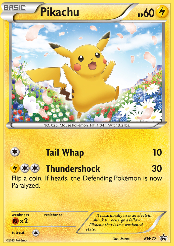 Black & White Promo Pikachu #77 (unreleased)