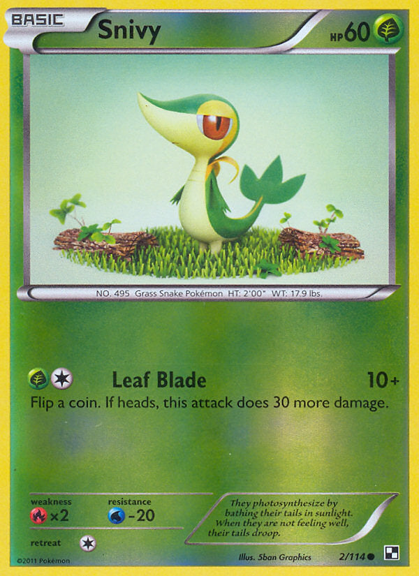 Black & White Snivy #2/114 reverse holo