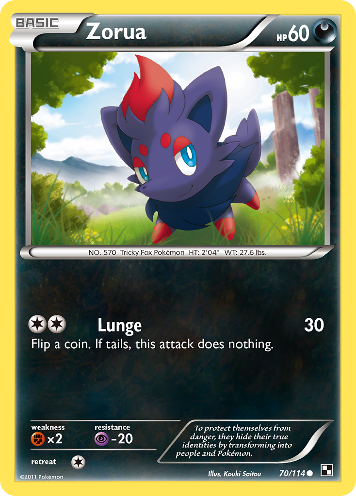 Black & White Zorua #70/114