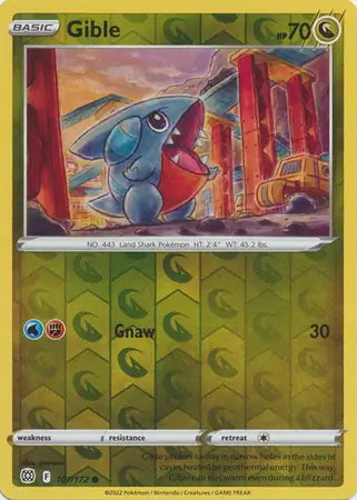 Brilliant Stars Gible #107/172 reverse holo