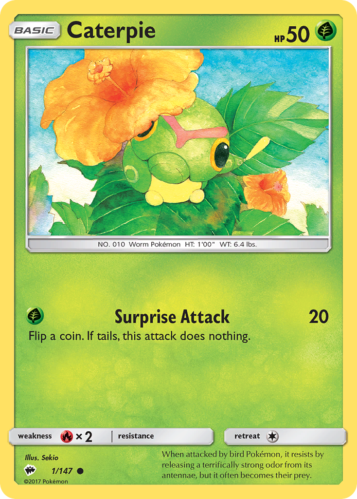 Burning Shadows Caterpie #1/147