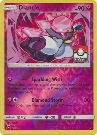 Burning Shadows Holo Diancie #94 League Promo