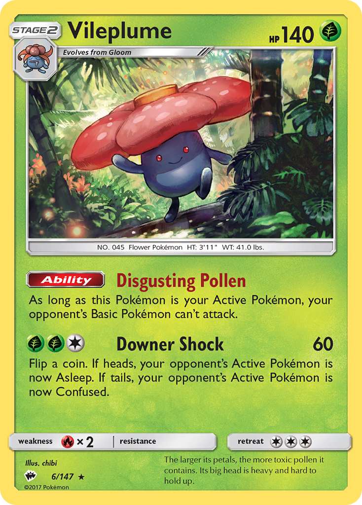 Burning Shadows Non - Holo Vileplume #6/147