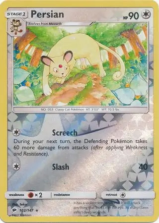 Burning Shadows Persian #102/147 reverse holo