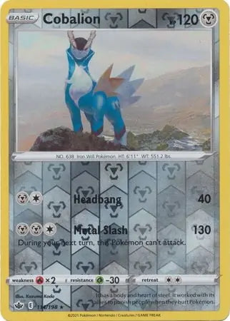 Chilling Reign Cobalion #114/198 reverse holo