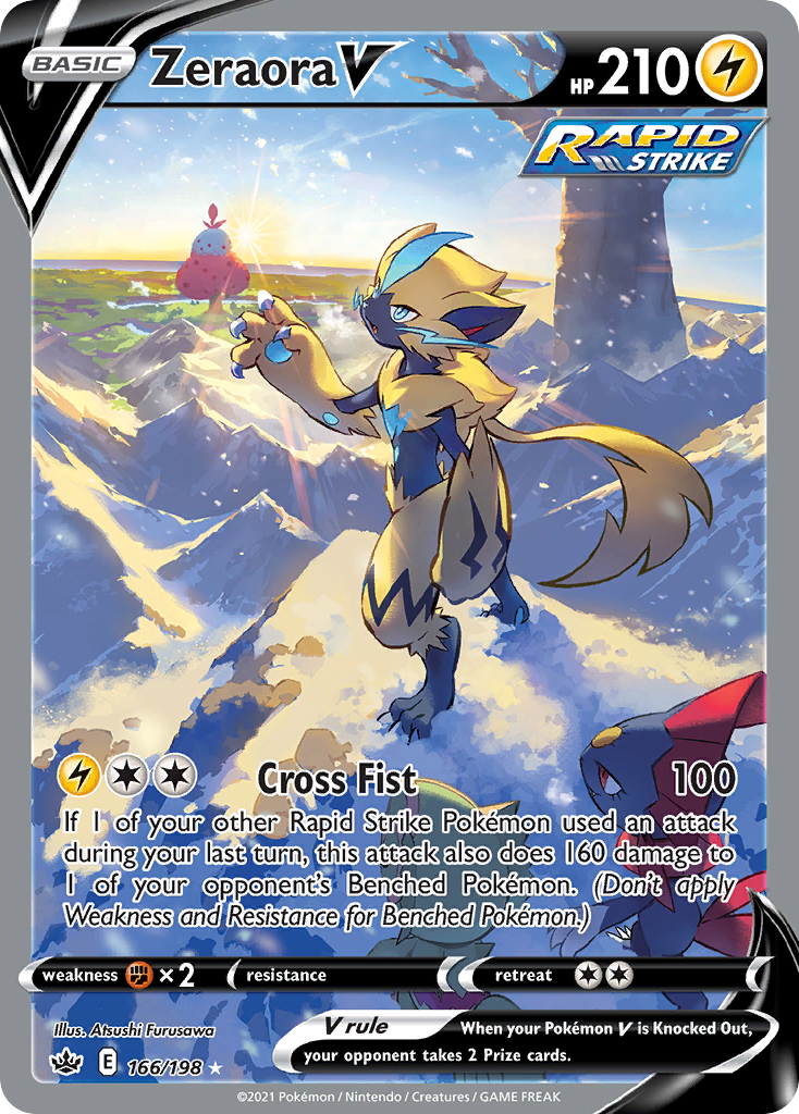 Chilling Reign Zeraora V #166/198