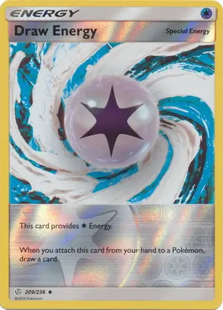 Cosmic Eclipse Draw Energy #209/236 reverse holo