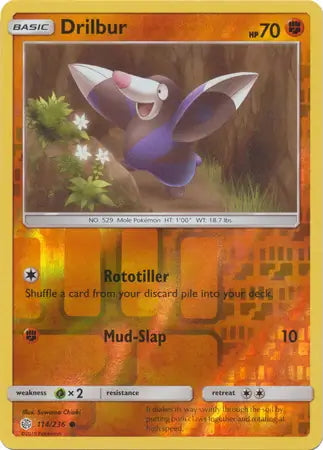 Cosmic Eclipse Drilbur #114/236 reverse holo