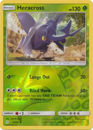 Cosmic Eclipse Heracross #9/236 reverse holo