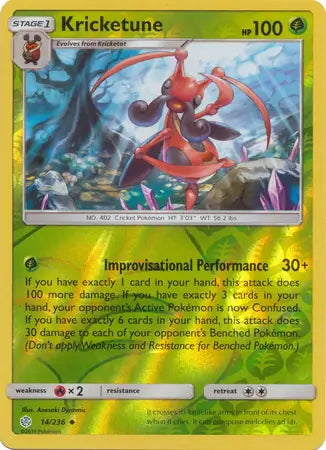 Cosmic Eclipse Kricketune #14/236 reverse holo