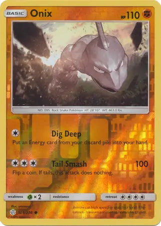 Cosmic Eclipse Onix #105/236 reverse holo