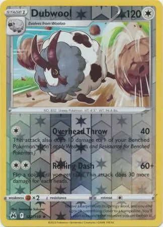 Crown Zenith Dubwool #122/159 reverse holo