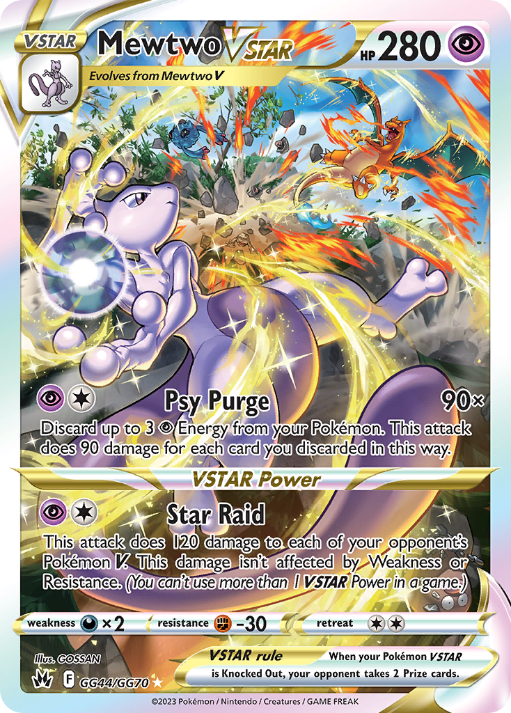 Crown Zenith Galarian Gallery Mewtwo VSTAR #GG44/70