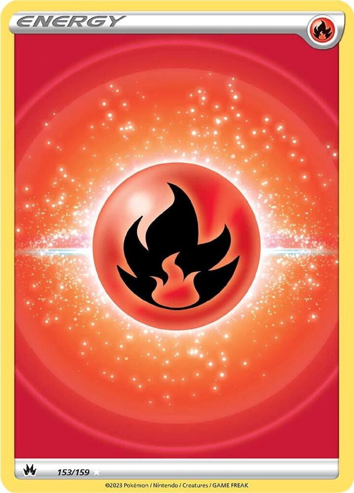 Crown Zenith Texture Holo Fire Energy #153/159