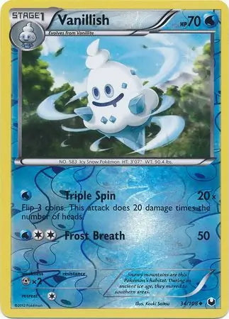 Dark Explorers Vanillish #34/108 reverse holo