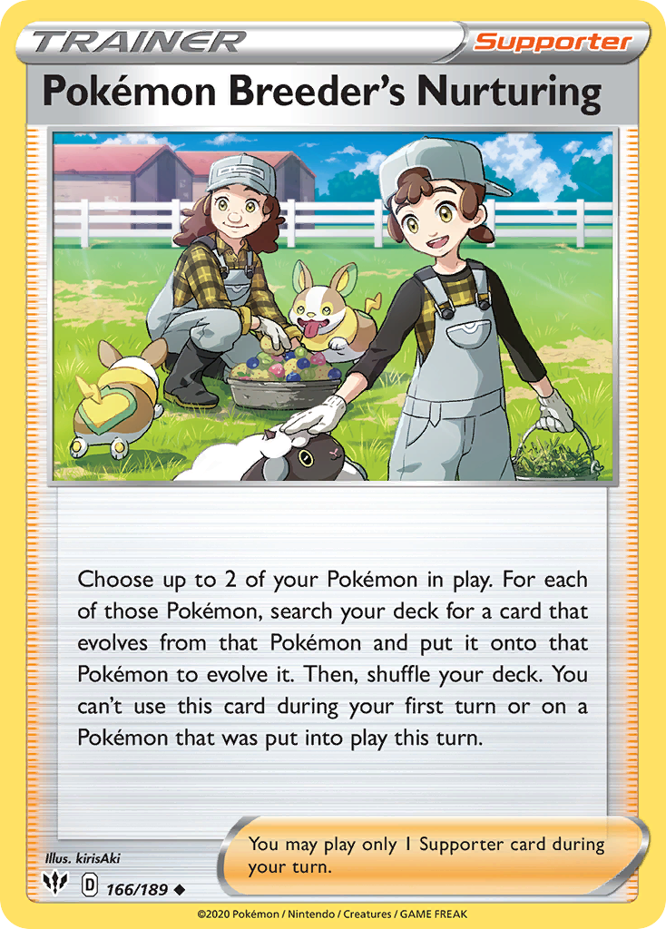 Darkness Ablaze Pokémon Breeder’s Nurturing #166/189
