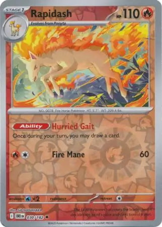 Destined Rivals Rapidash #30/182 reverse holo