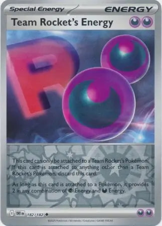 Destined Rivals Team Rocket's Energy #182/182 reverse holo