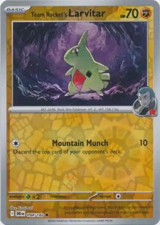 Destined Rivals Team Rocket's Larvitar #94/182 reverse holo