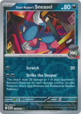 Destined Rivals Team Rocket's Sneasel #128/182 reverse holo