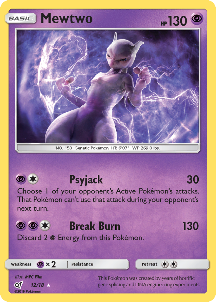 Detective Pikachu Mewtwo #12/18