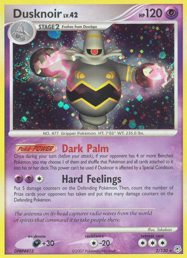 Diamond & Pearl Holo Dusknoir #2/130