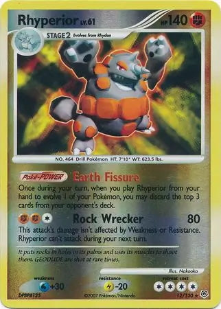 Diamond & Pearl Rhyperior #12/130 reverse holo