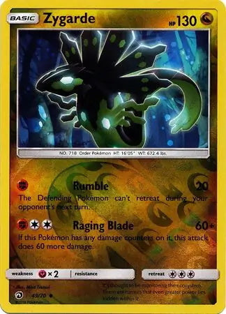 Dragon Majesty Zygarde #49/70 reverse holo