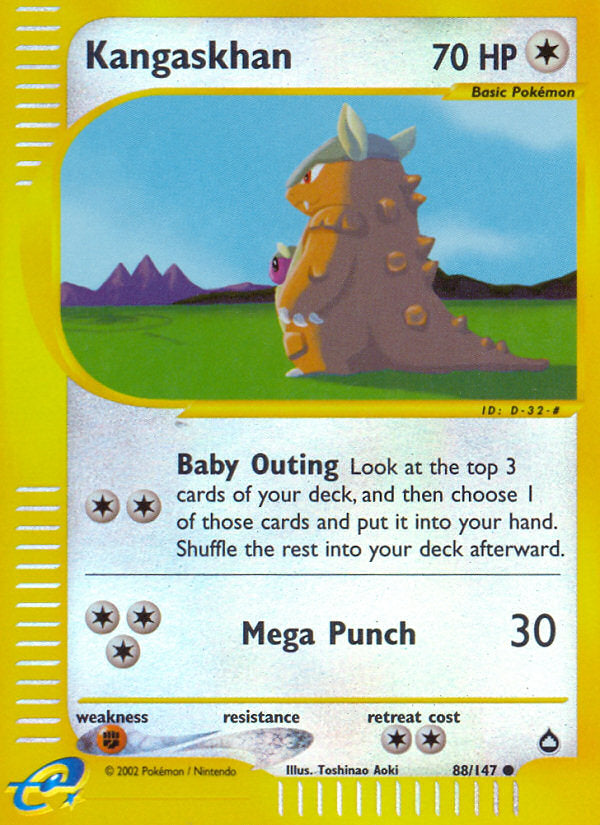 E-Series Aquapolis Kangaskhan #88/147 reverse holo
