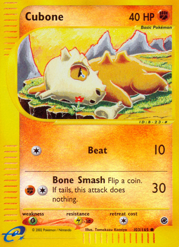 E-Series Expedition Cubone #103/165 reverse holo