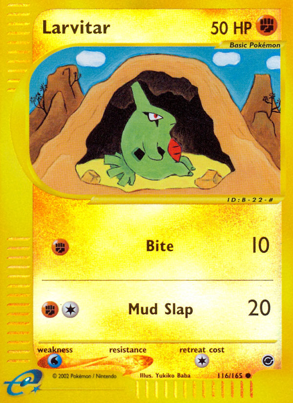 E-Series Expedition Larvitar #116/165 reverse holo