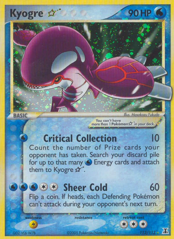 EX Delta Species Holo Kyogre #112/113