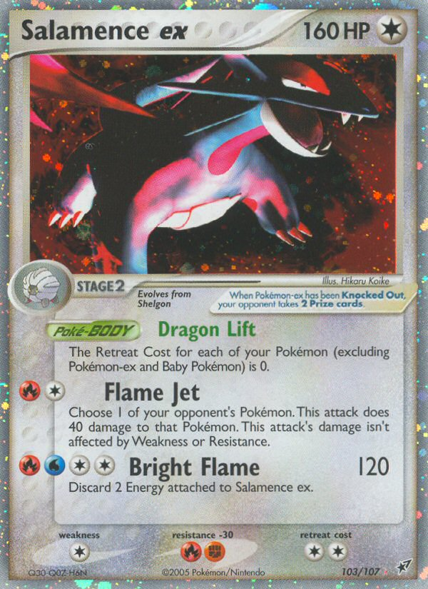 EX Deoxys Holo Salamence ex #103/107