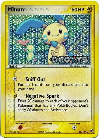 EX Deoxys Minun #41/107 reverse holo