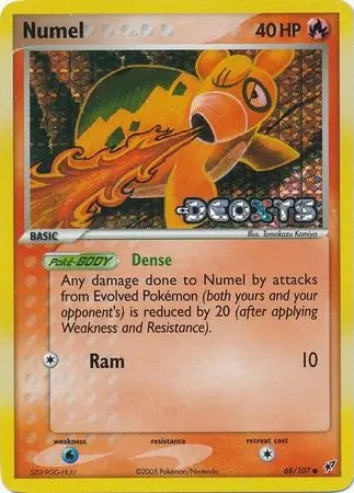 EX Deoxys Numel #68/107 reverse holo