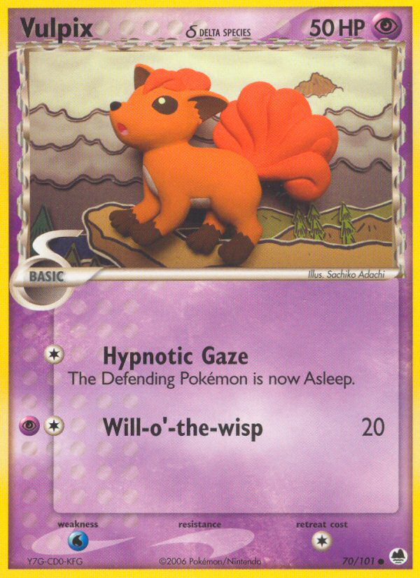 EX Dragon Frontiers Vulpix #70/101