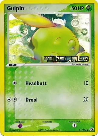 EX Emerald Gulpin #51/106 reverse holo